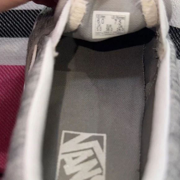 Vans Gray Slip-On Sneakers with Rubber Soles - Picture 5 of 7